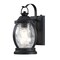 Westinghouse Fixture Wall Outdoor 8W Dusk to Dawn Canyon Txtrd, Black Clear Crackle Glass 6120400 - alternate 5